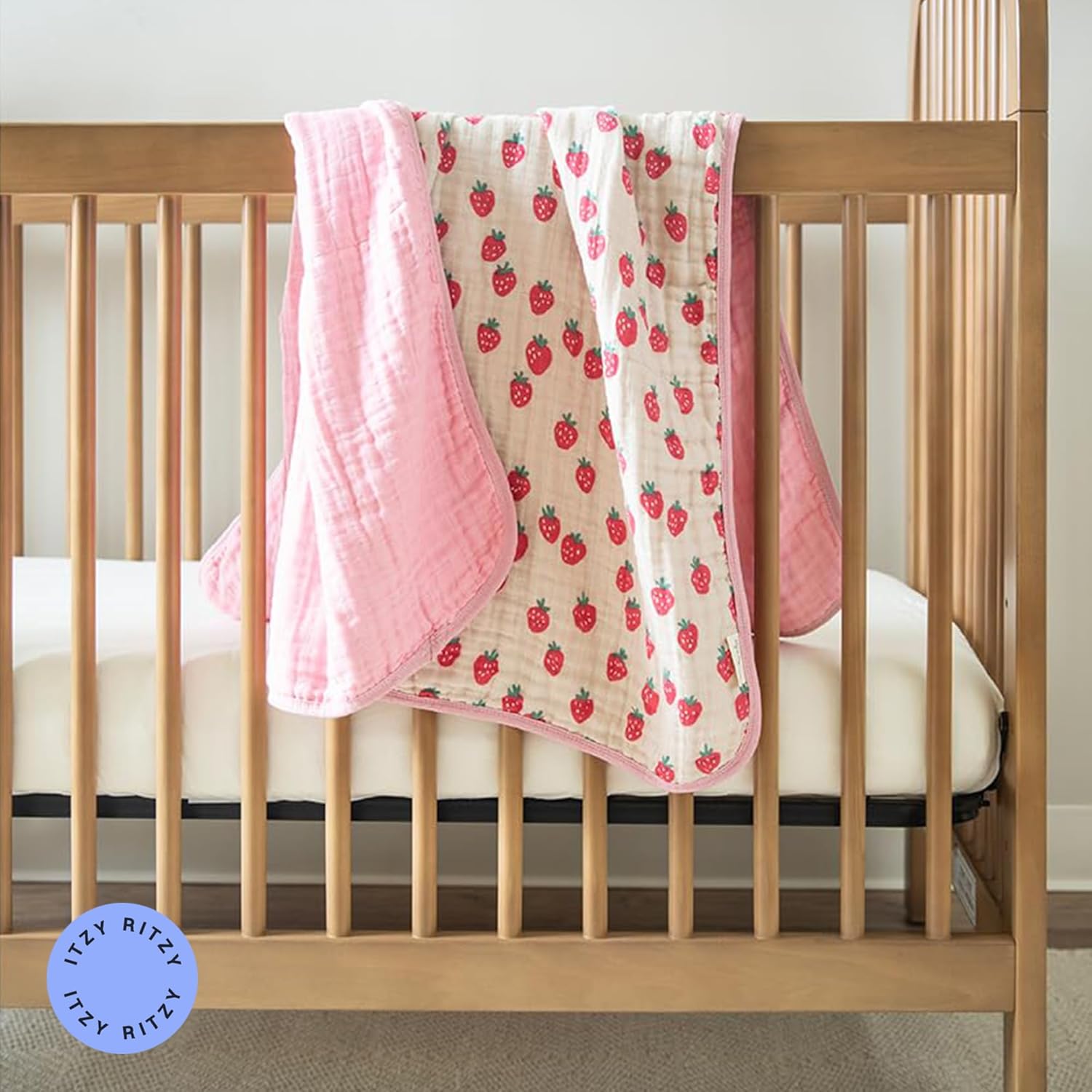 Itzy Ritzy Baby Blanket - Soft Cotton Muslin 30x40