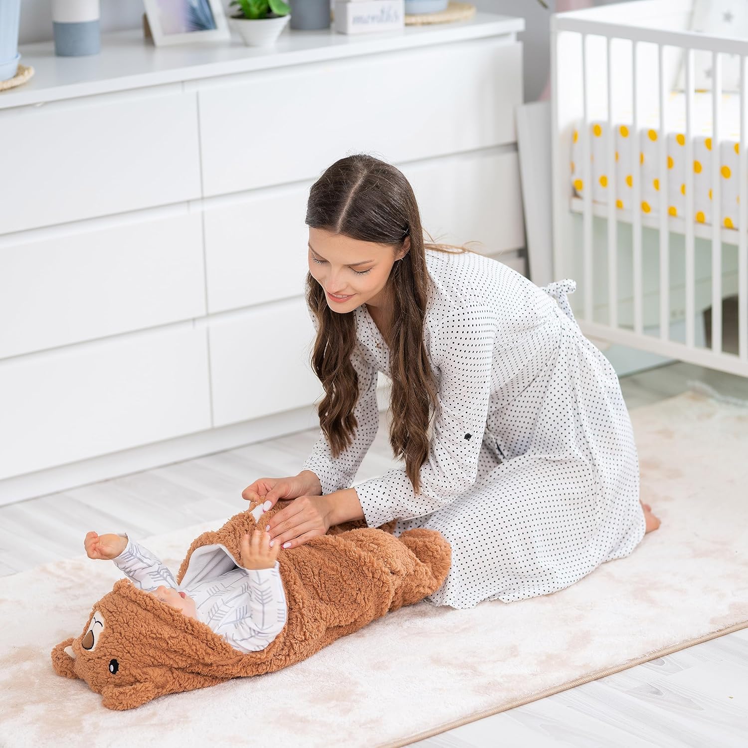 Baby Swaddle Blanket Bear 0-6 Months Gender Neutral