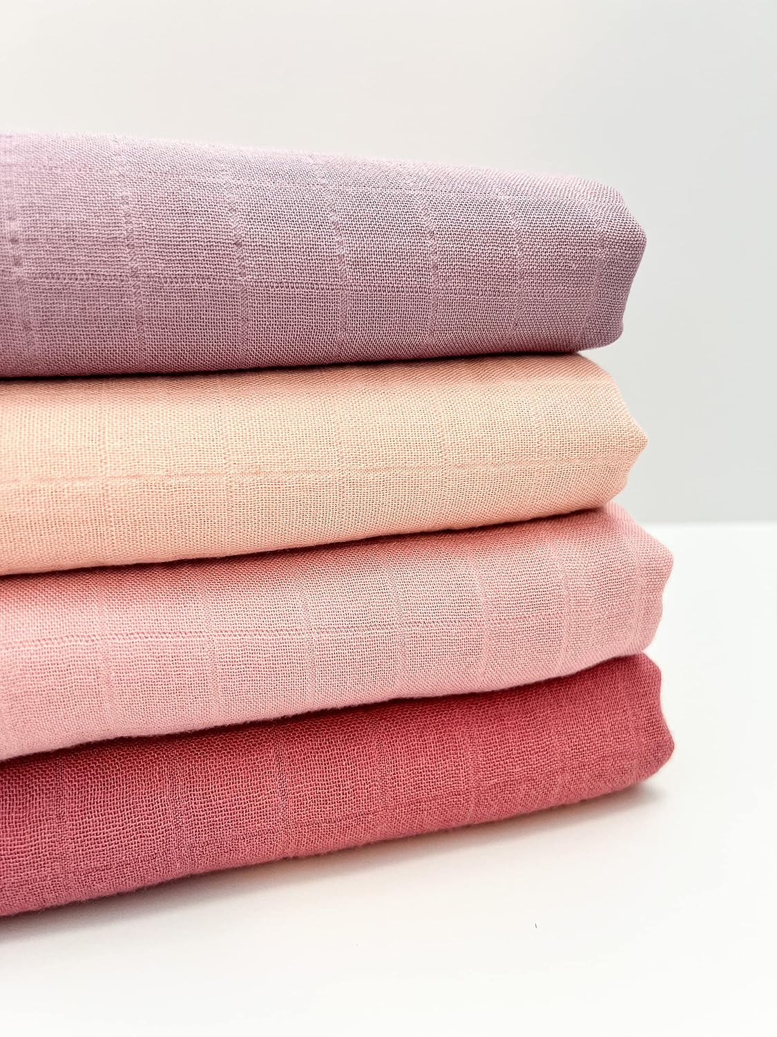 Premium Swaddle Blanket - Bamboo Viscose Organic Cotton 47 Inches Dusty Rose