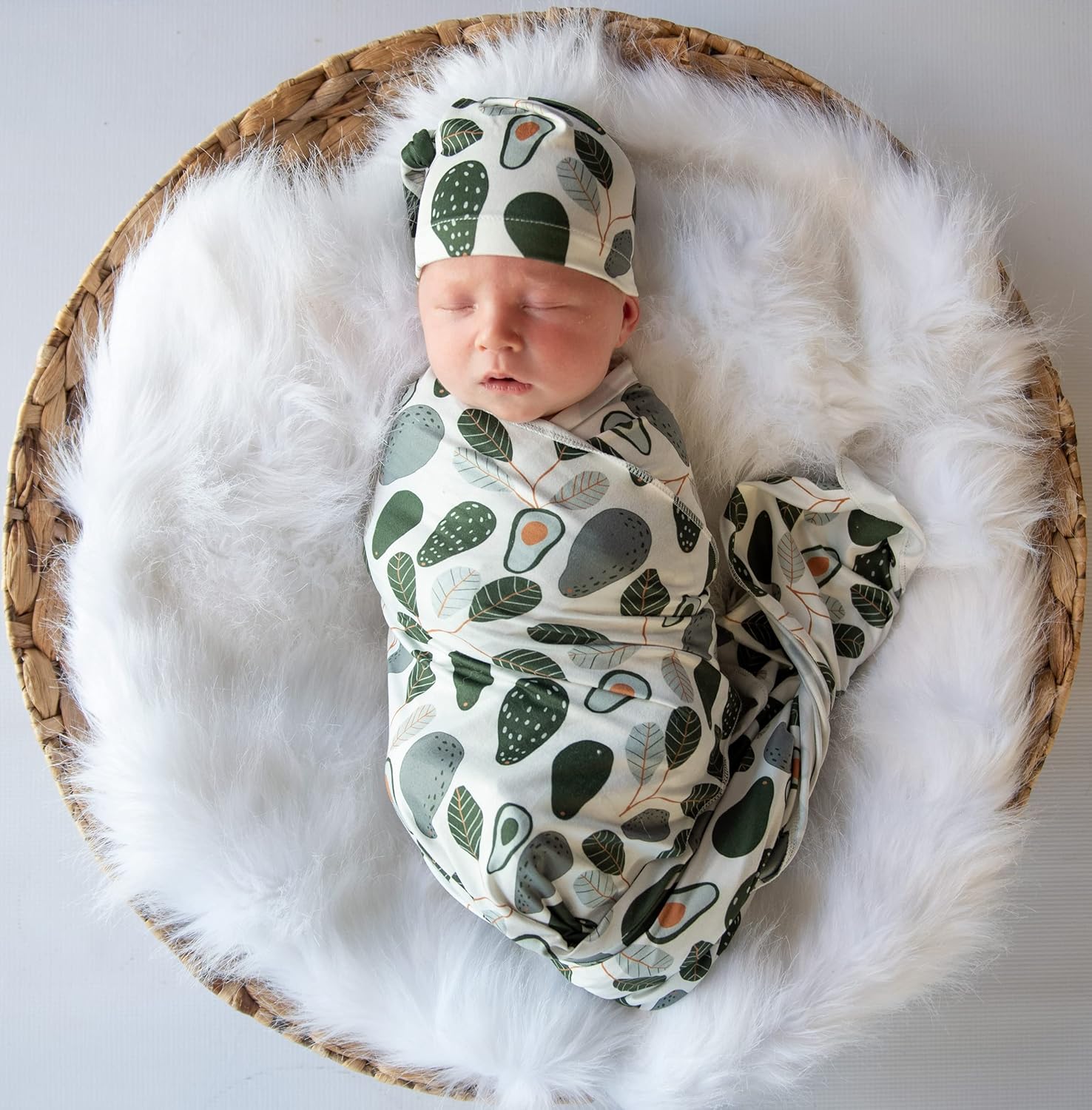 Terriboo Newborn Swaddle Blanket Set with Beanie