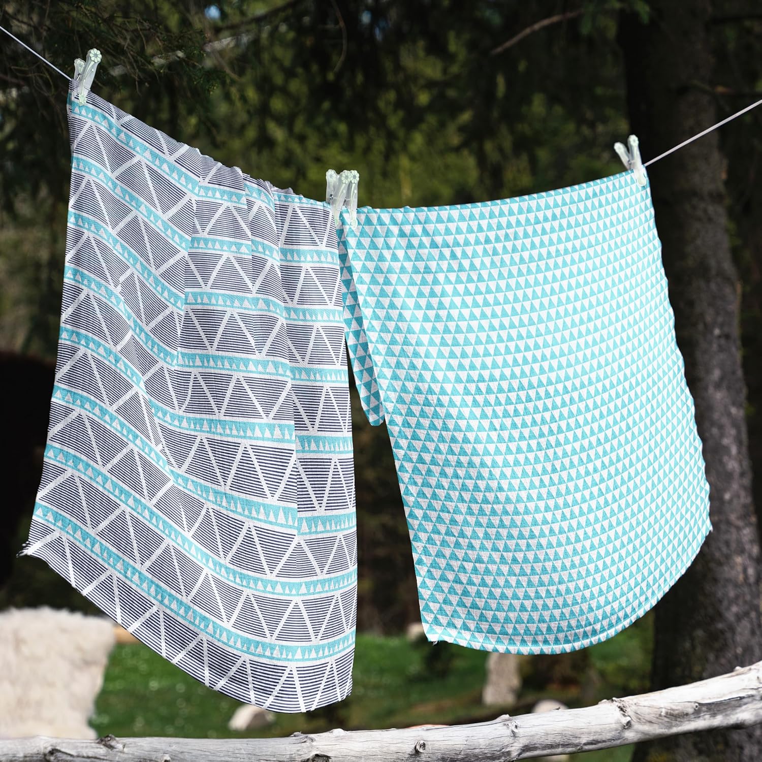 Bacati Liam Aztec Swaddling Blankets 4 Piece Cotton Muslin