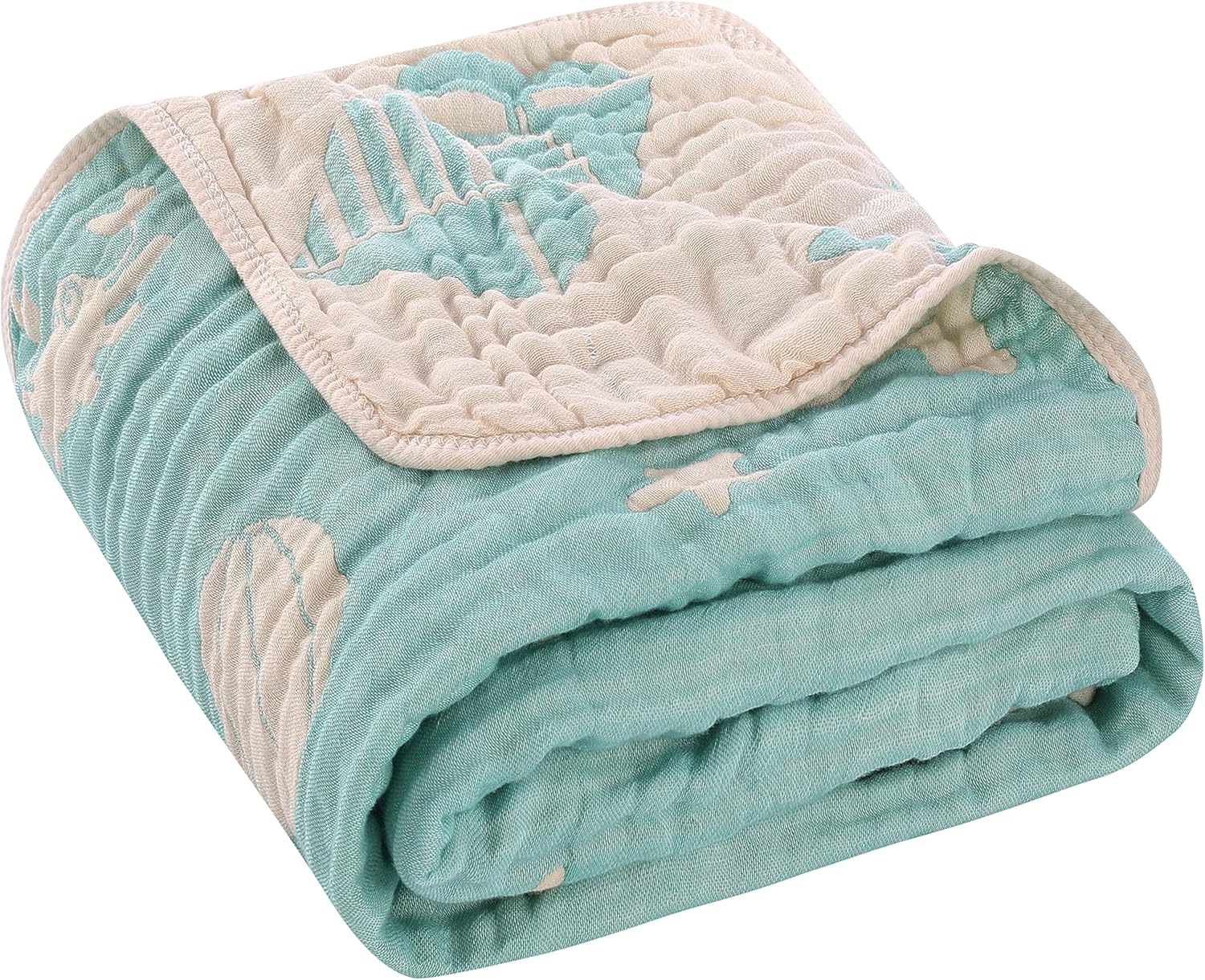 Ultra Soft Muslin Baby Blanket - Ocean Green 1 Pack