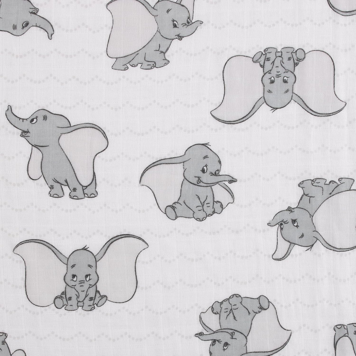 NoJo Disney Dumbo 3 Piece Muslin Swaddle Blanket Set