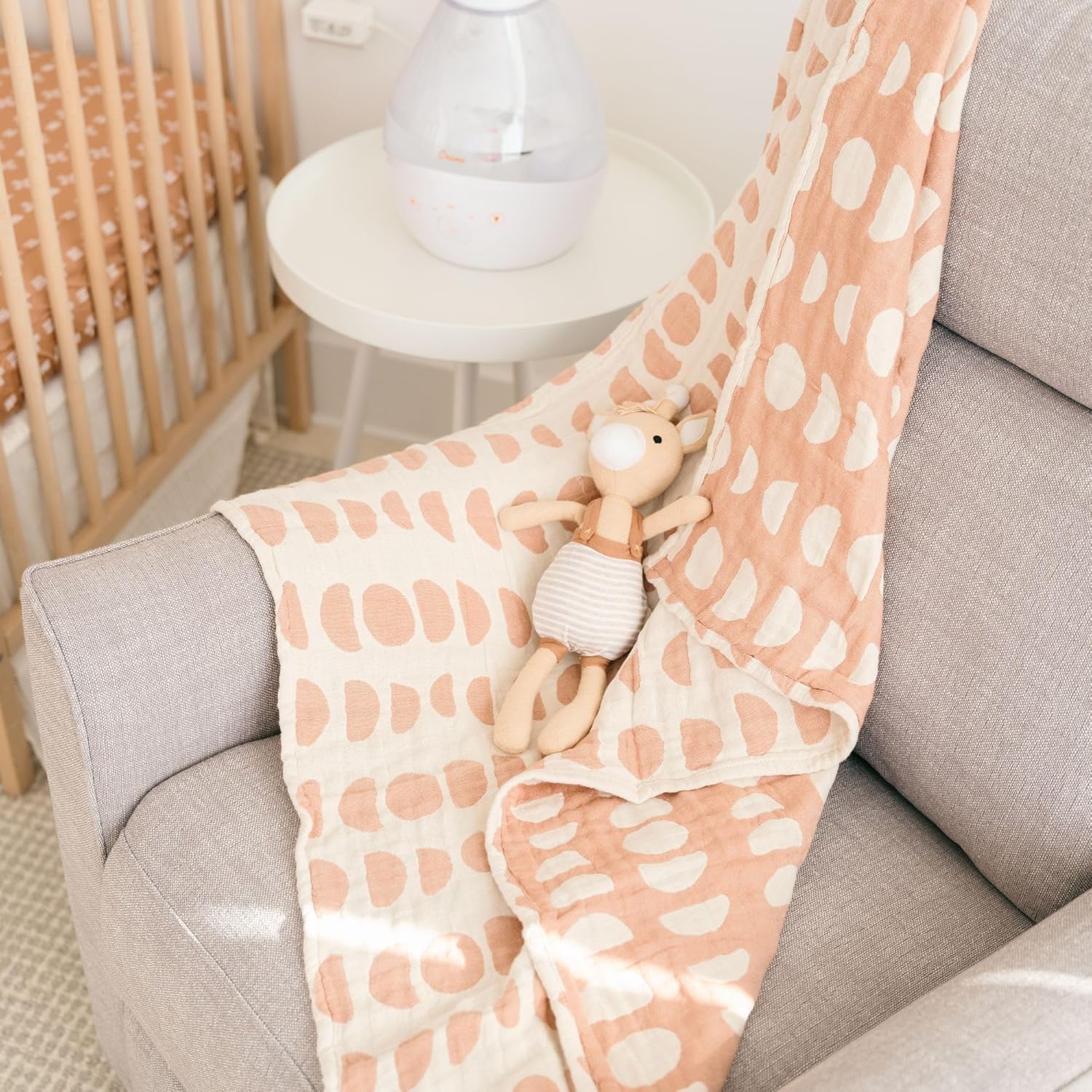 Crane Baby Moon Phase Cotton Blanket 30x40