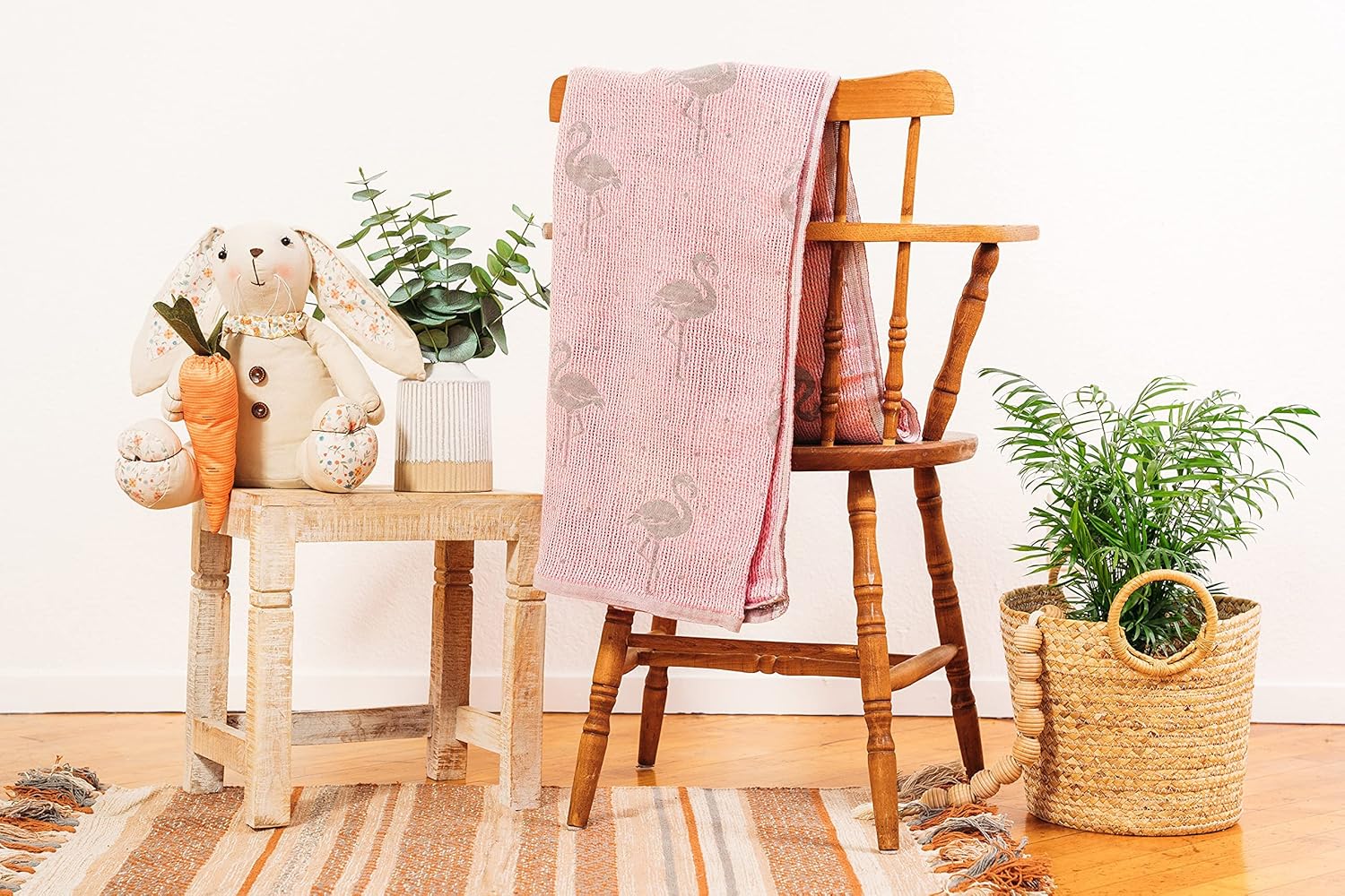 LeylAri Toddler Crib Blanket - Flamingo