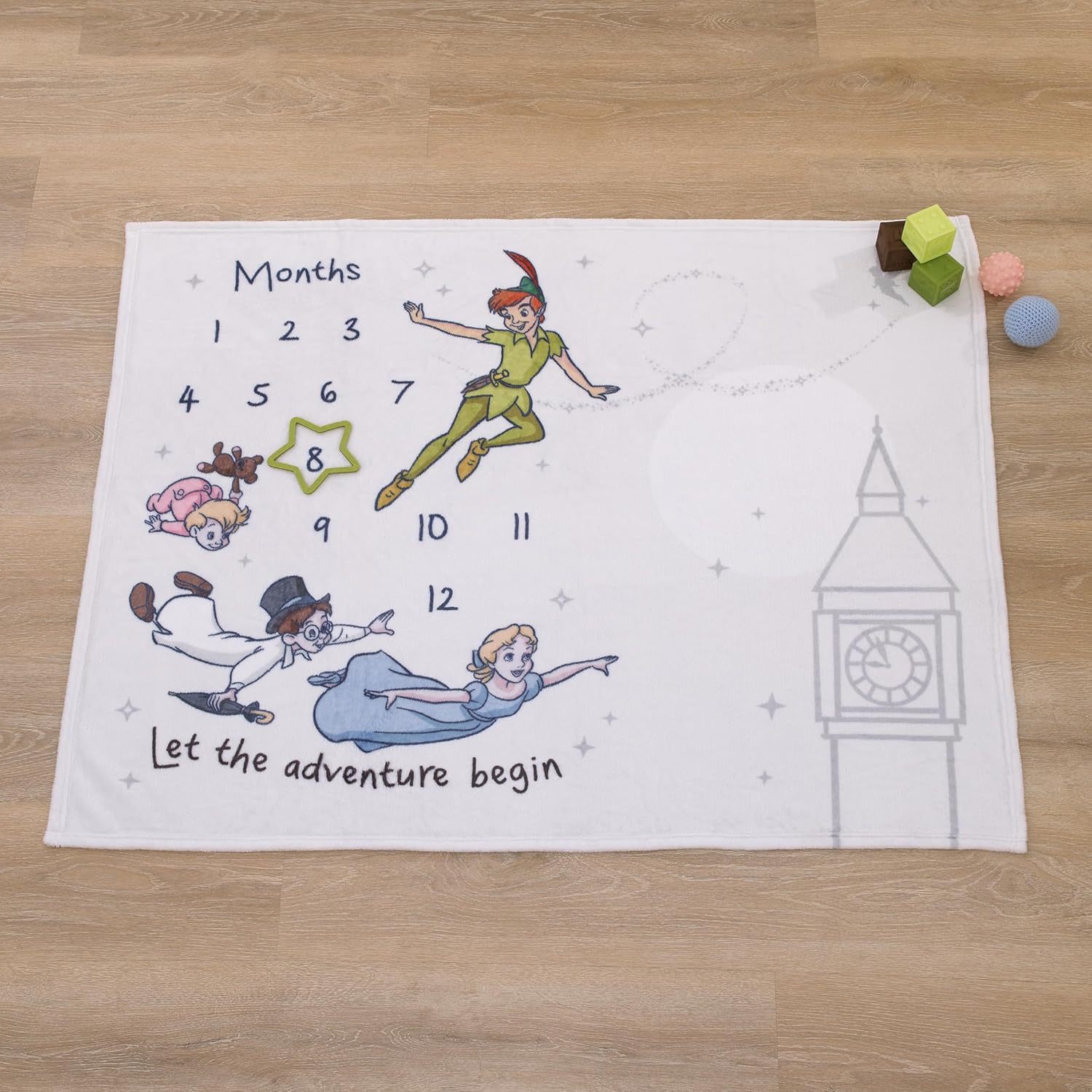 NoJo Disney Peter Pan Baby Blanket Milestone