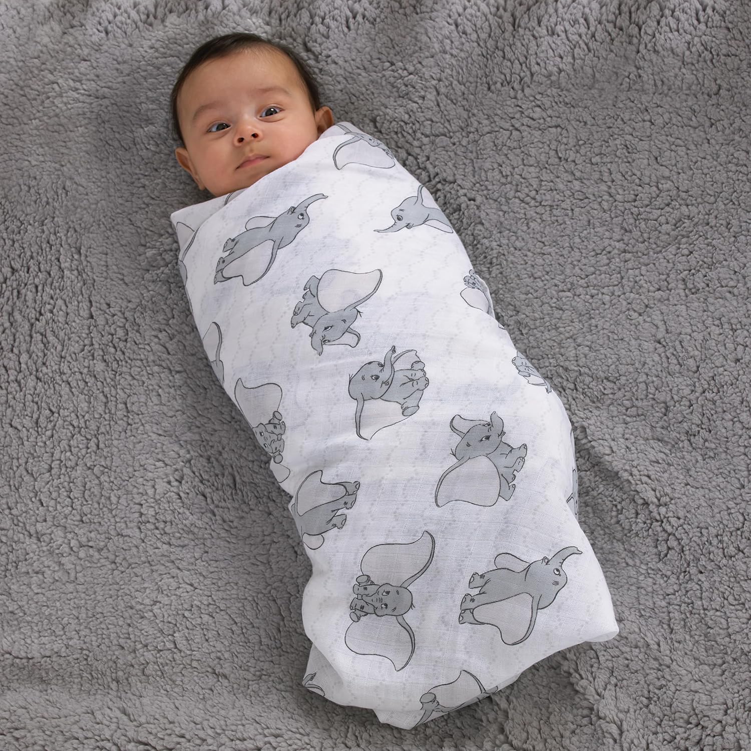 NoJo Disney Dumbo 3 Piece Muslin Swaddle Blanket Set