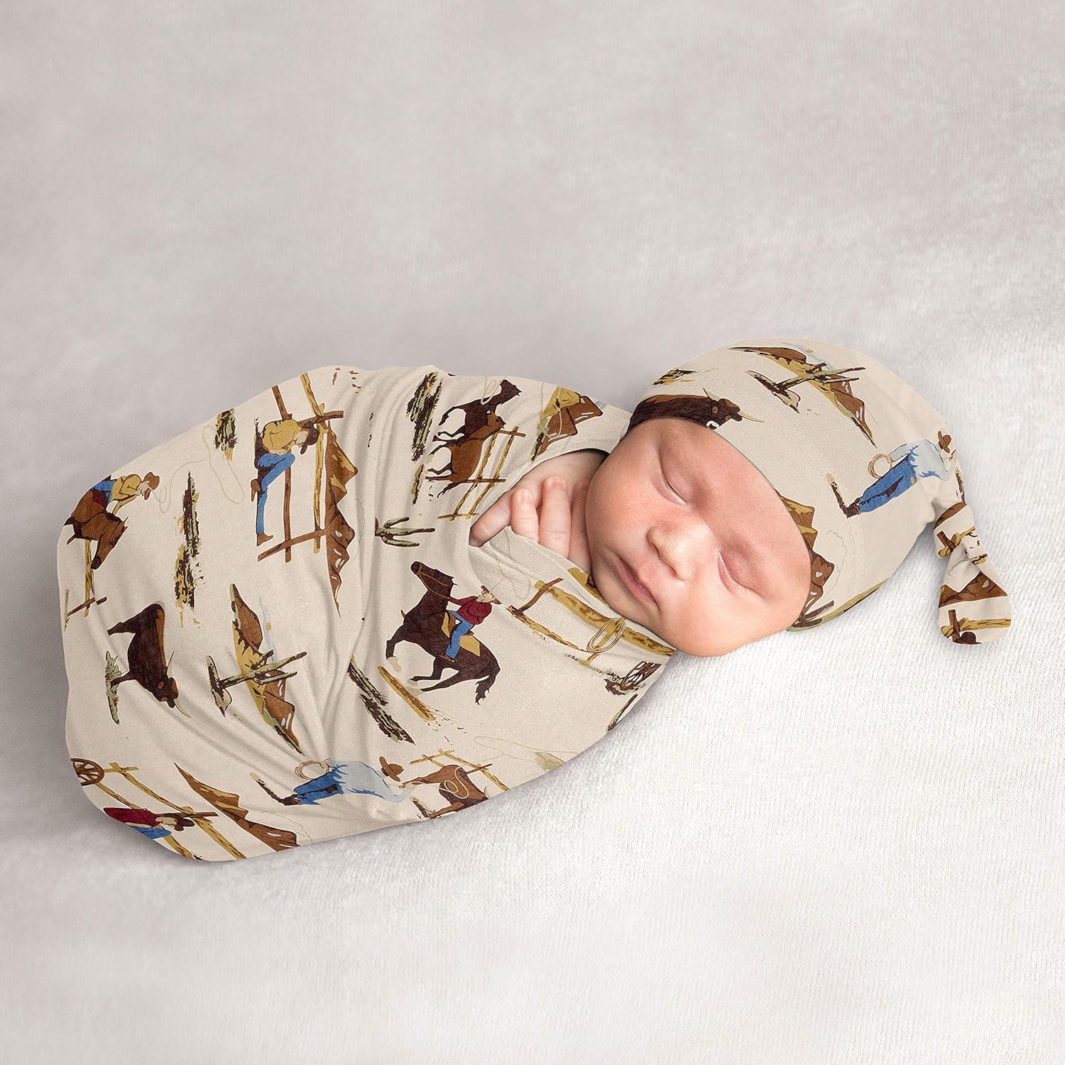 Sweet Jojo Designs Wild West Baby Sleep Sack and Beanie Hat 2pc Set