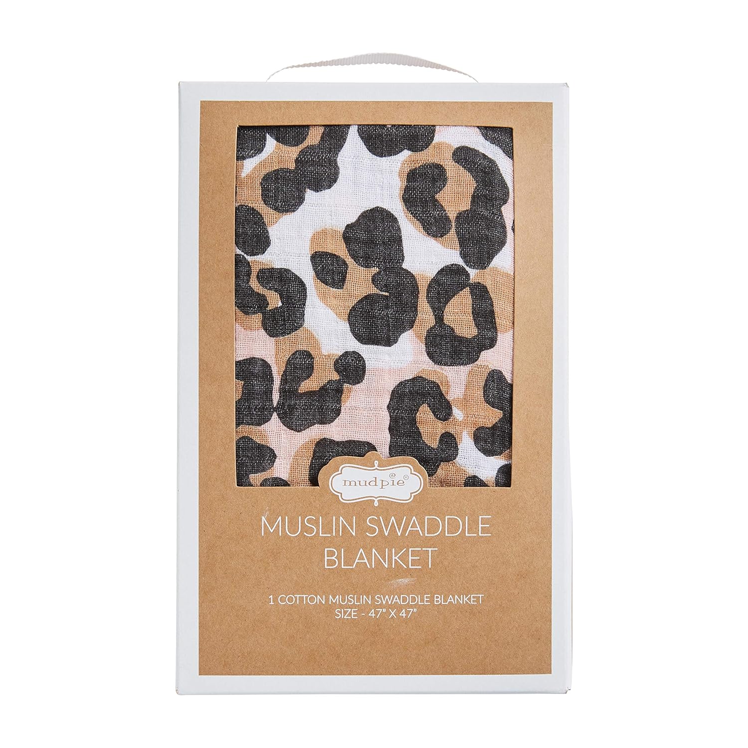 Mud Pie Muslin Swaddle Blanket Leopard