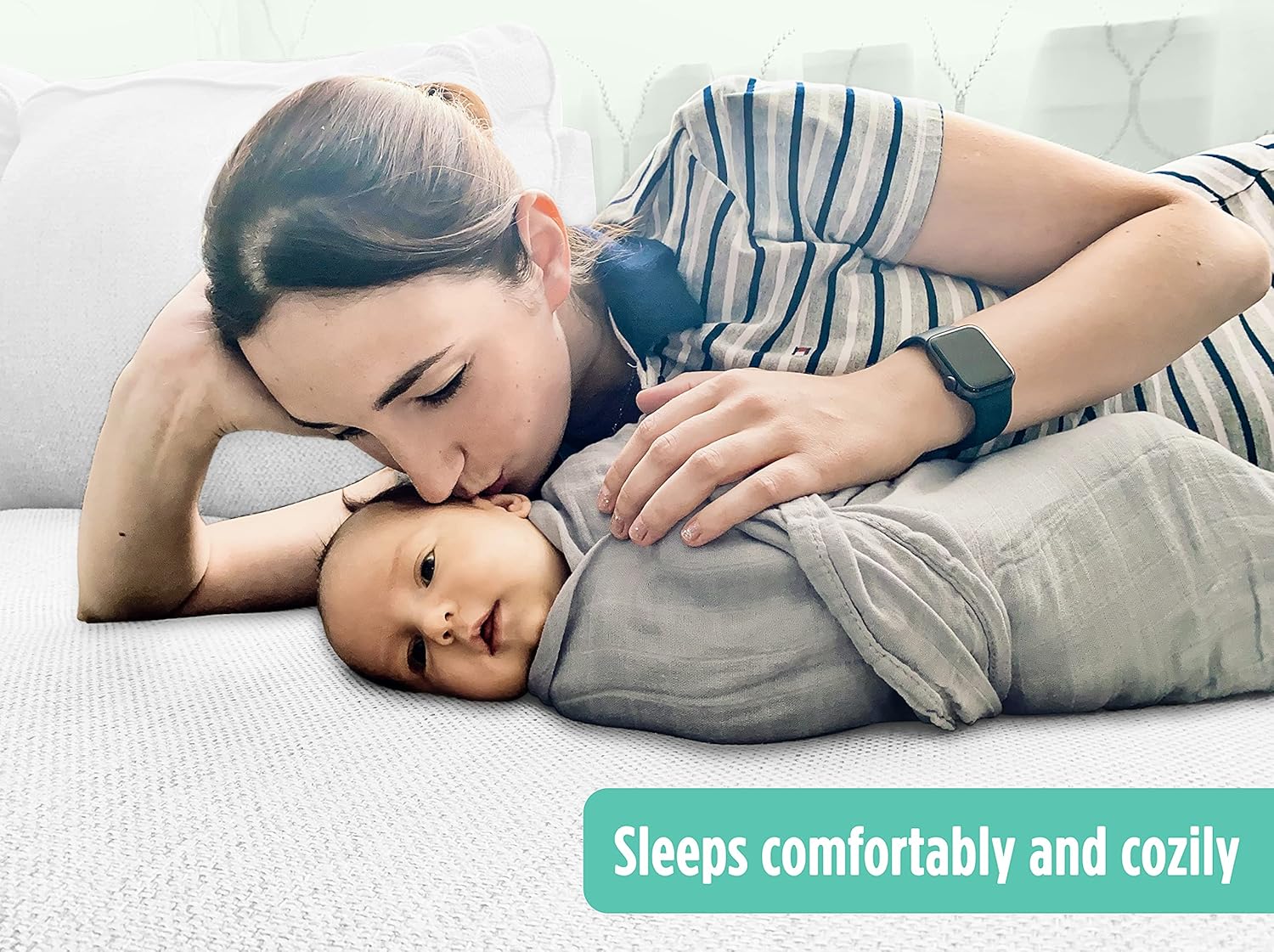 3-Pack Muslin Swaddle Blankets - Neutral Unisex for Newborns