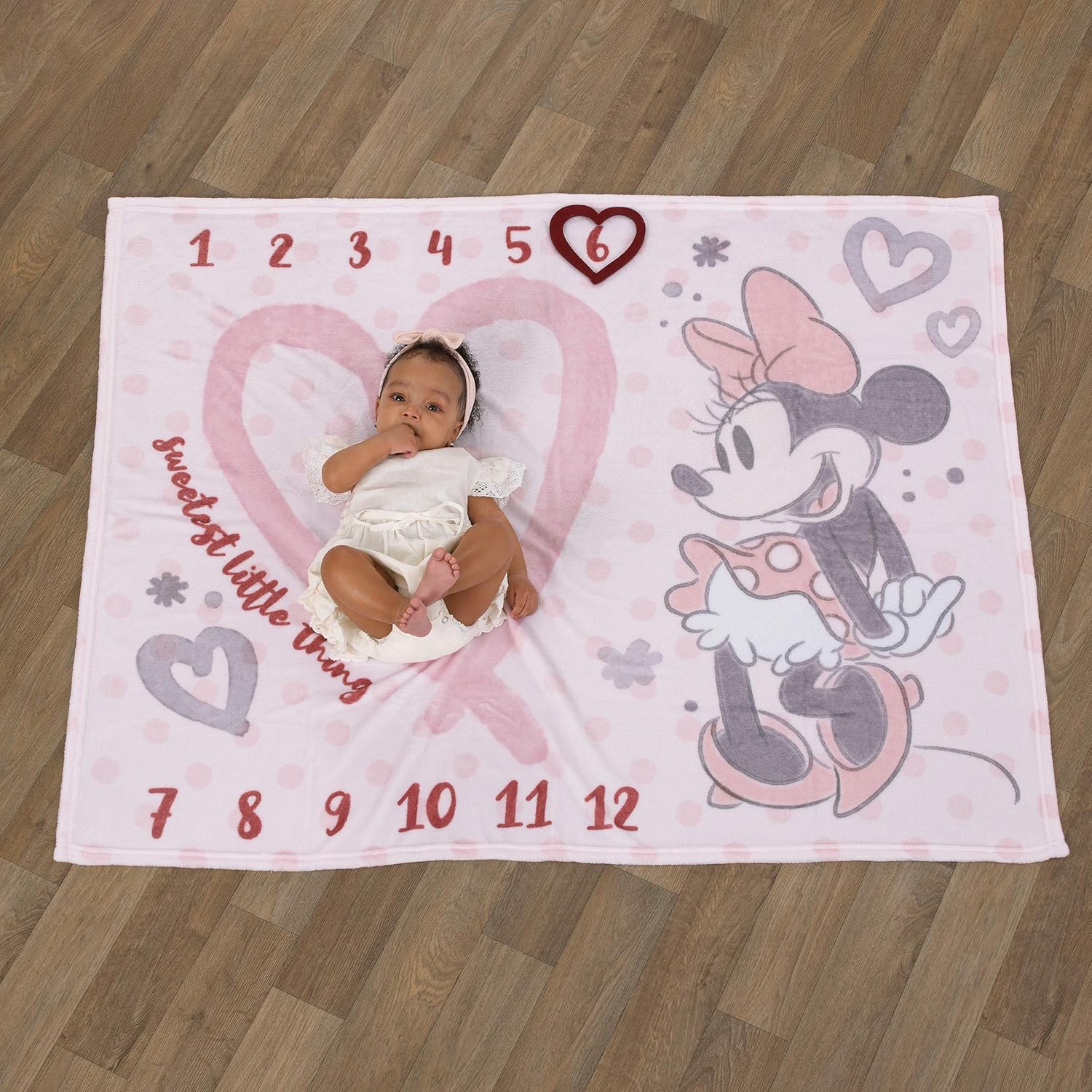 Disney Minnie Mouse Milestone Baby Blanket 40x50 Inch