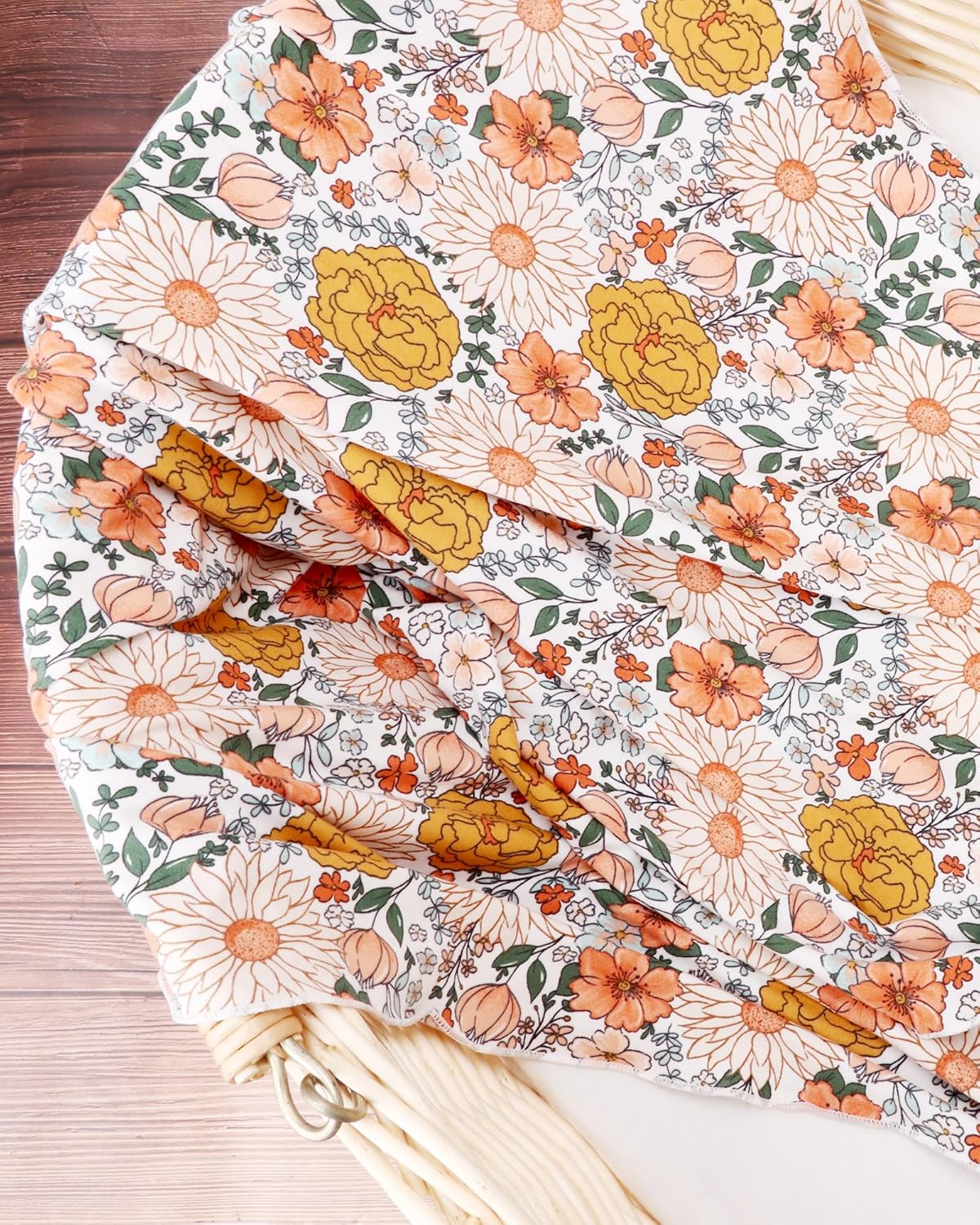 DRESHOW BQUBO Floral Swaddling Blanket Set for Newborns