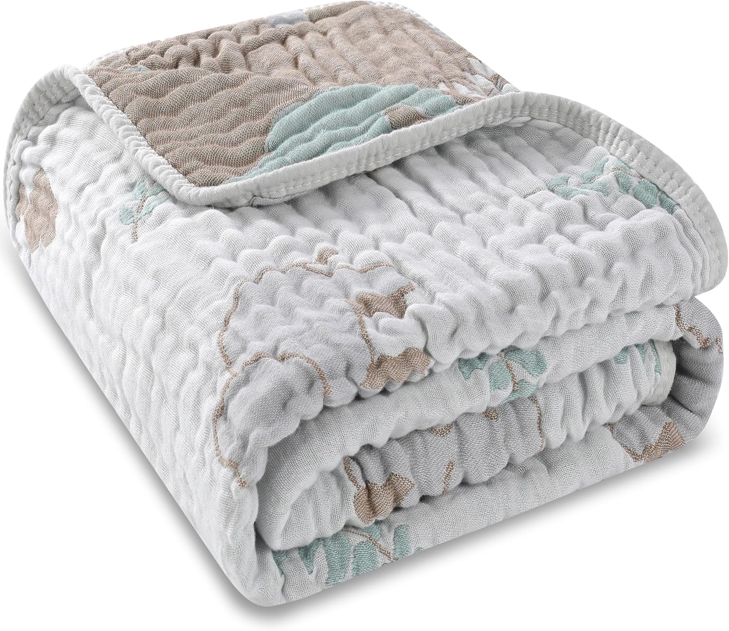 HardNok Ultra Soft Muslin Baby Blanket - Forest Elephant Design