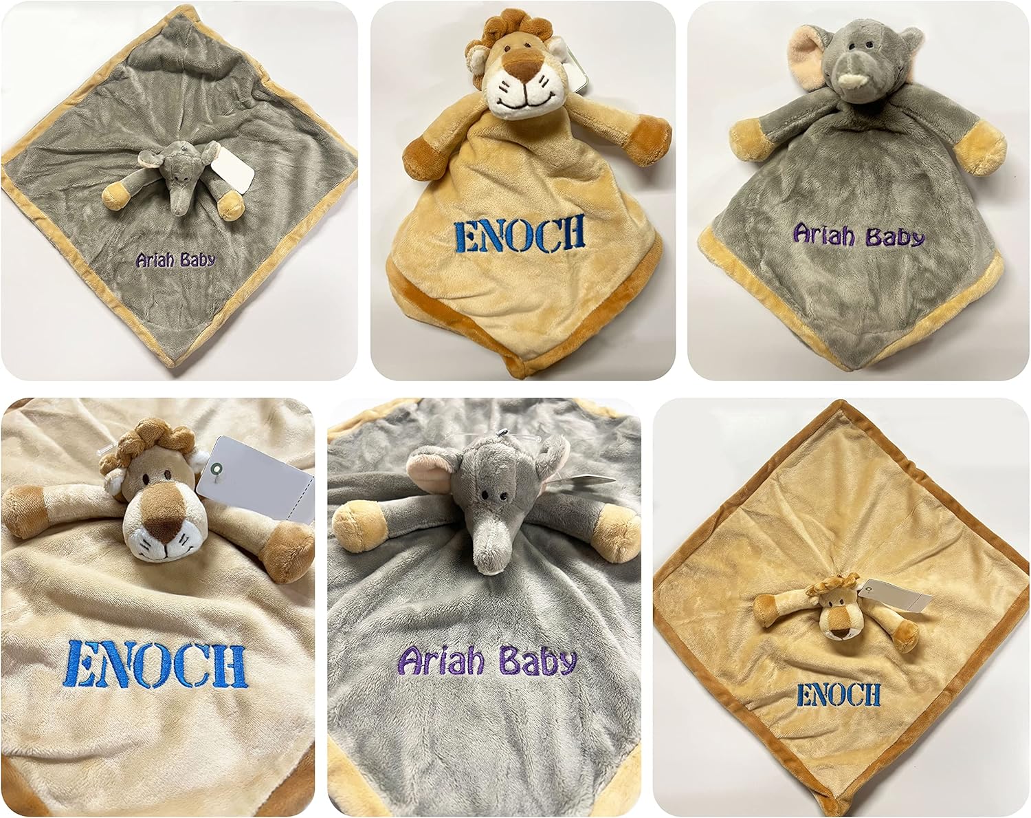 Personalized Baby Lovey Giraffe Security Blanket