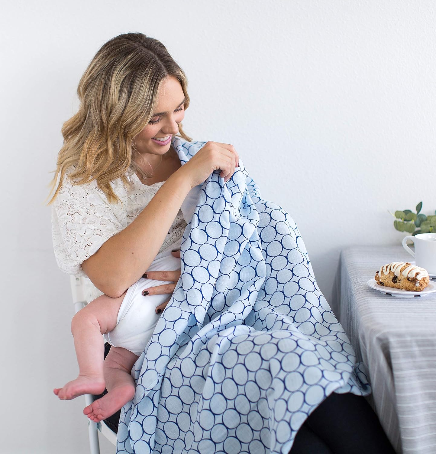 SwaddleDesigns Marquisette Swaddling Blanket for Baby Boys Girls
