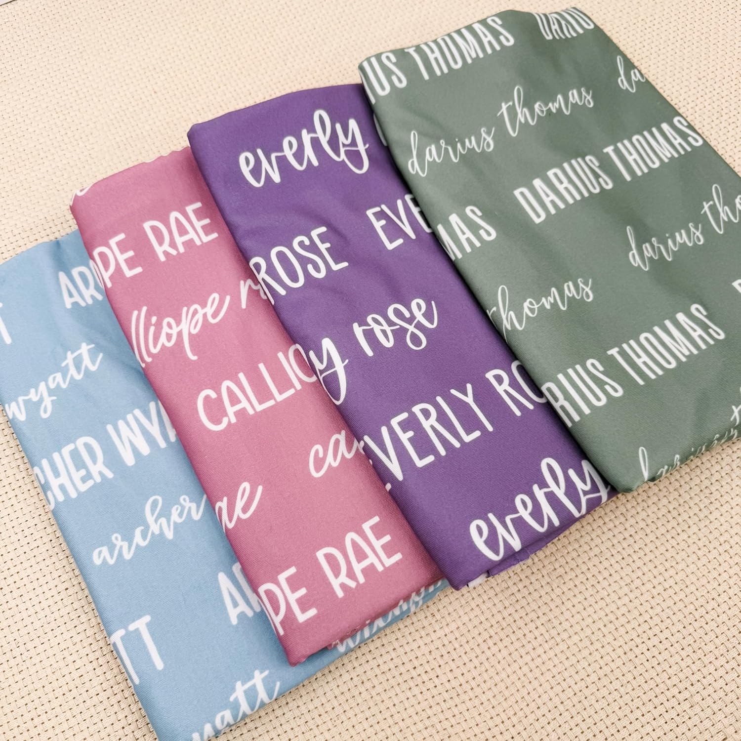 Personalized Baby Swaddle with Custom Name and Birth Stats