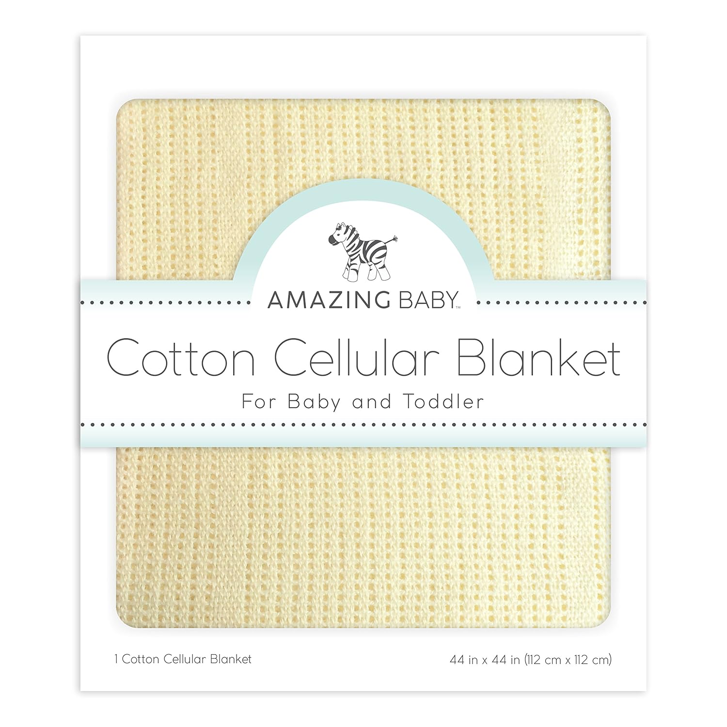 Amazing Baby Soft Yellow Cellular Blanket 44x44