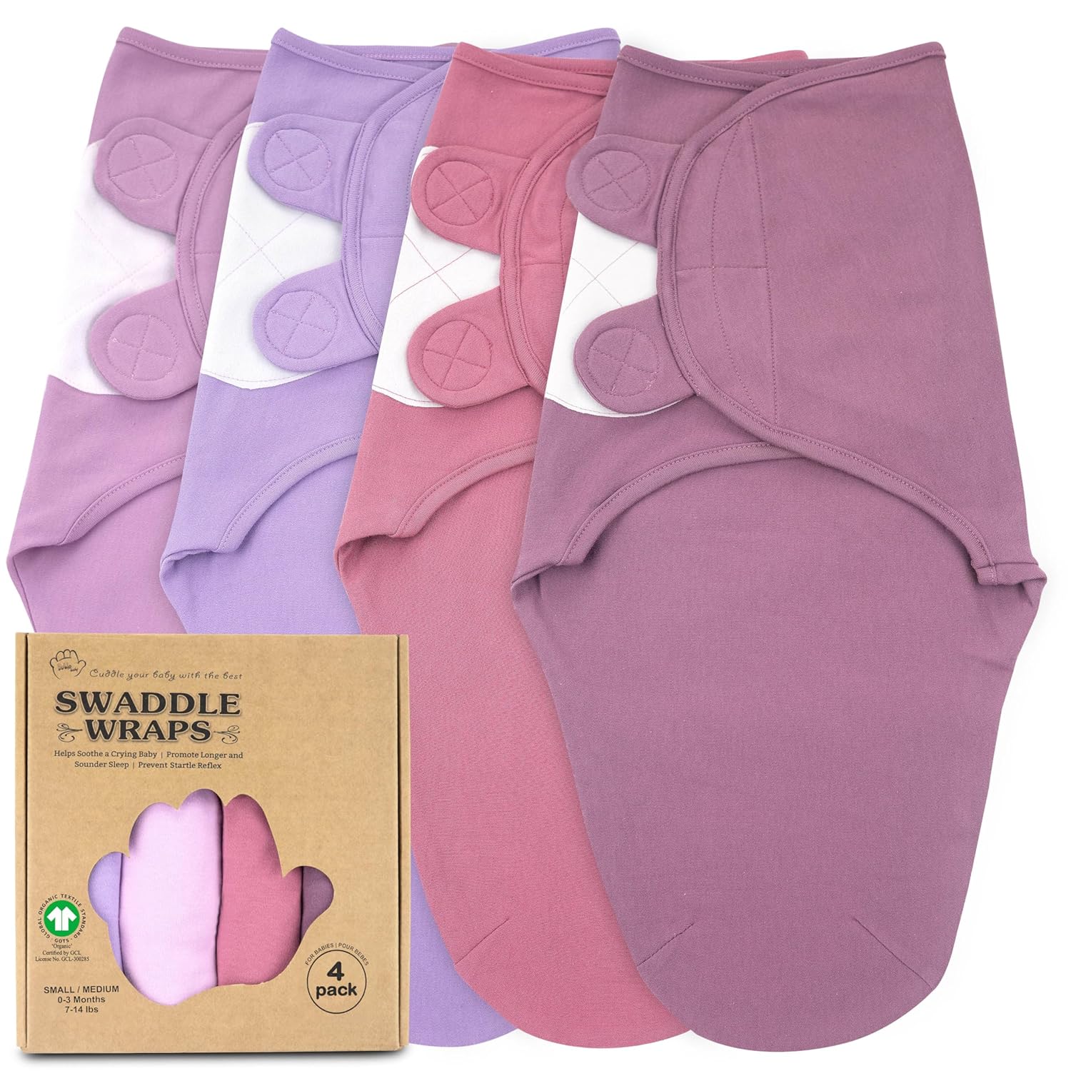Bublo Baby Swaddles 4-Pack Adjustable Sleep Sack