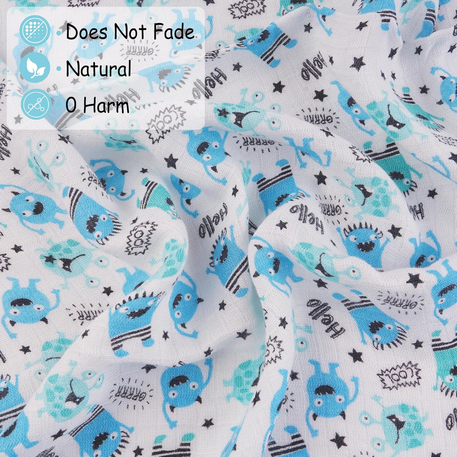 Lasoftan Swaddle Blanket 36 x 40 Inches 2 Pcs for Newborns