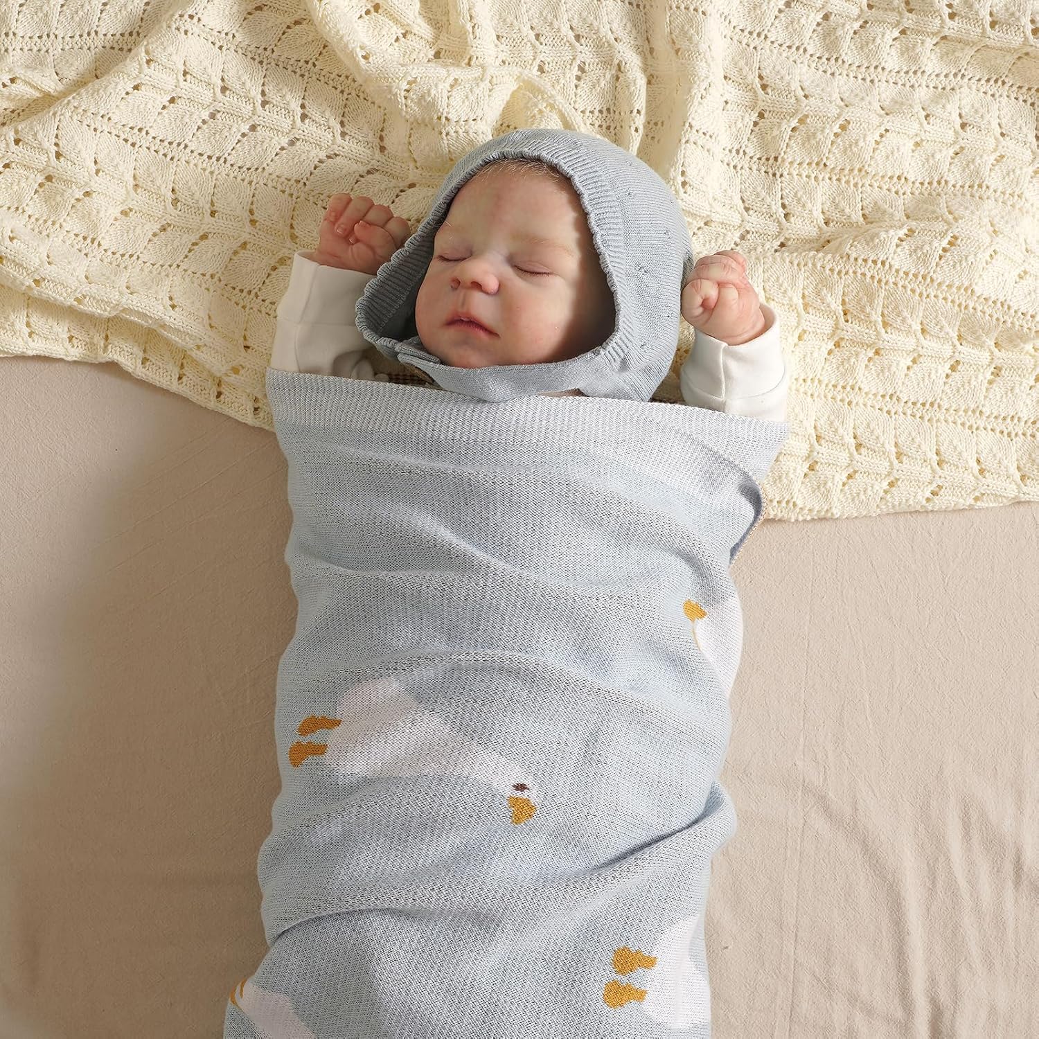 Mimixiong Soft Cotton Swaddling Blanket for Baby