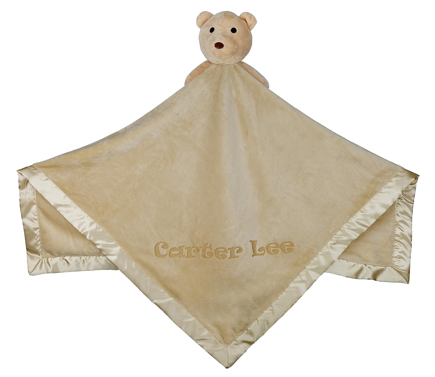 Custom Catch Personalized Teddy Bear Baby Blanket - Brown 1