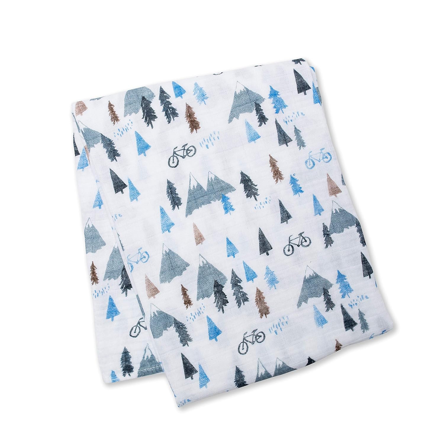 Lulujo Baby Muslin Swaddle Blanket 47x47 Inches Mountain Top