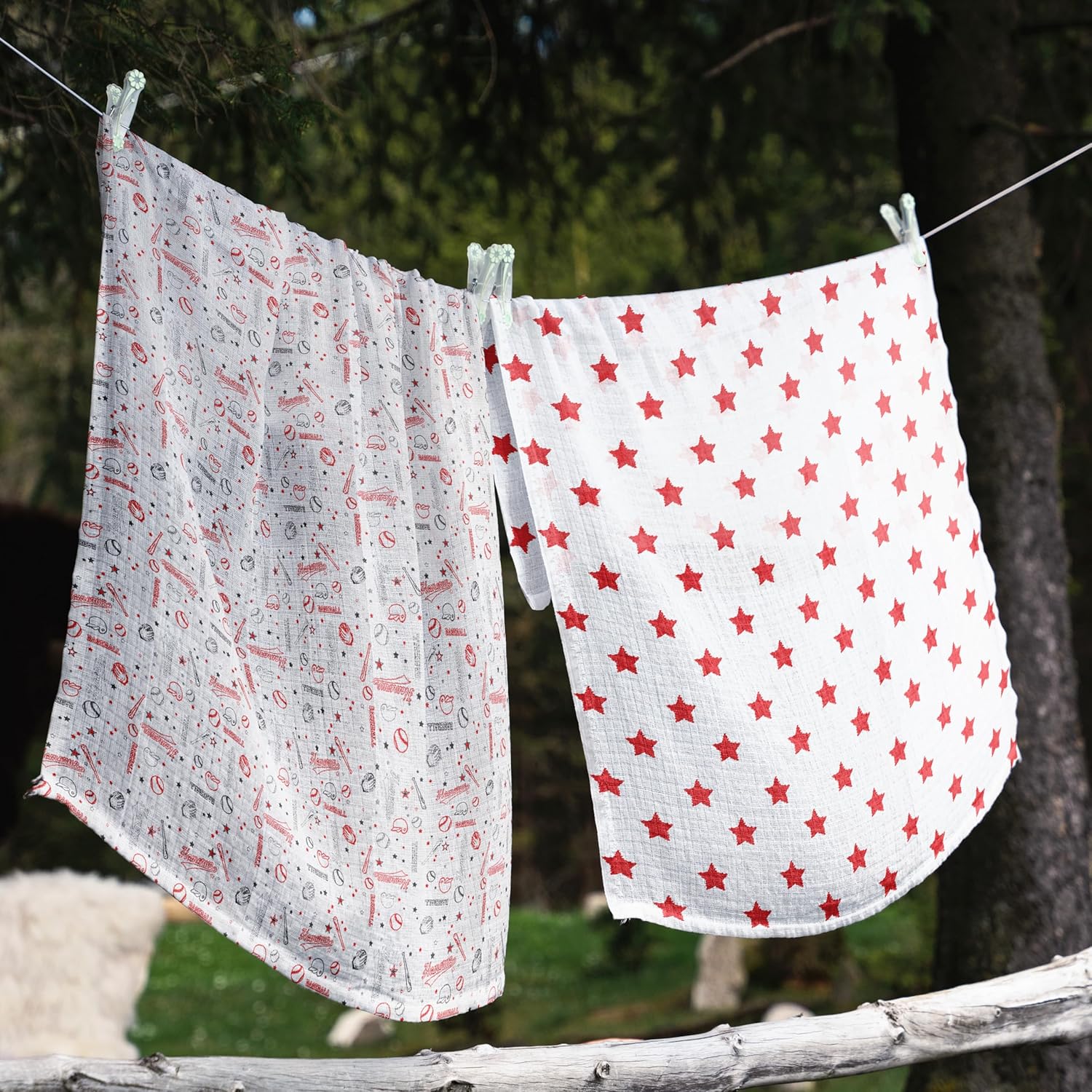 Bacati 4 Pack Swaddle Blankets for Boys