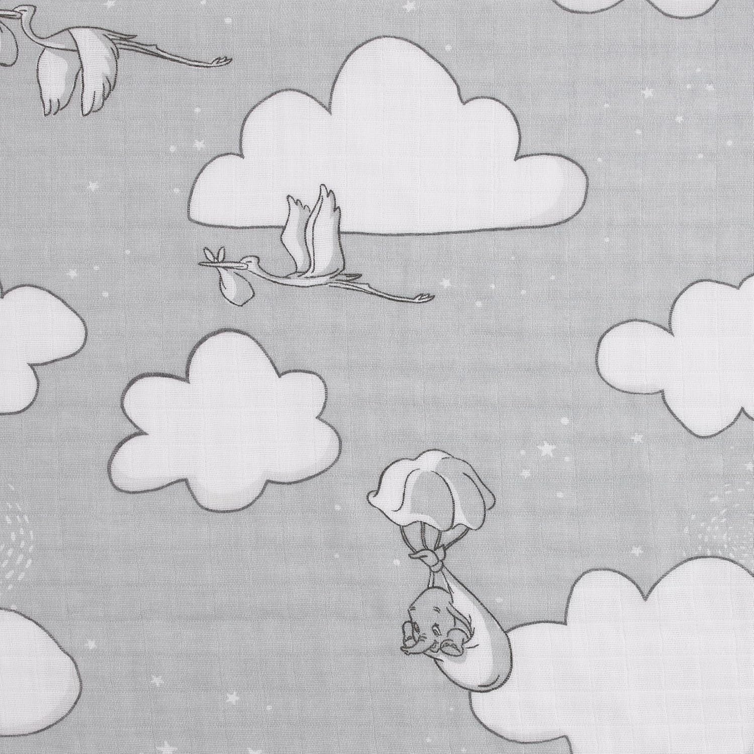 NoJo Disney Dumbo 3 Piece Muslin Swaddle Blanket Set