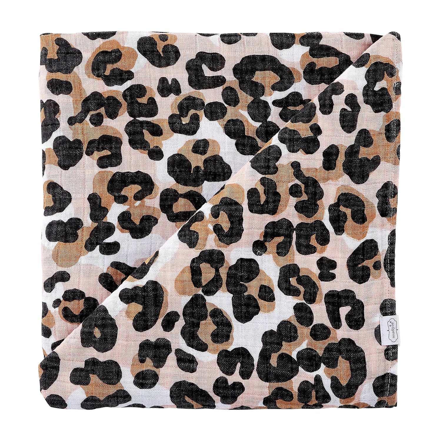 Mud Pie Muslin Swaddle Blanket Leopard