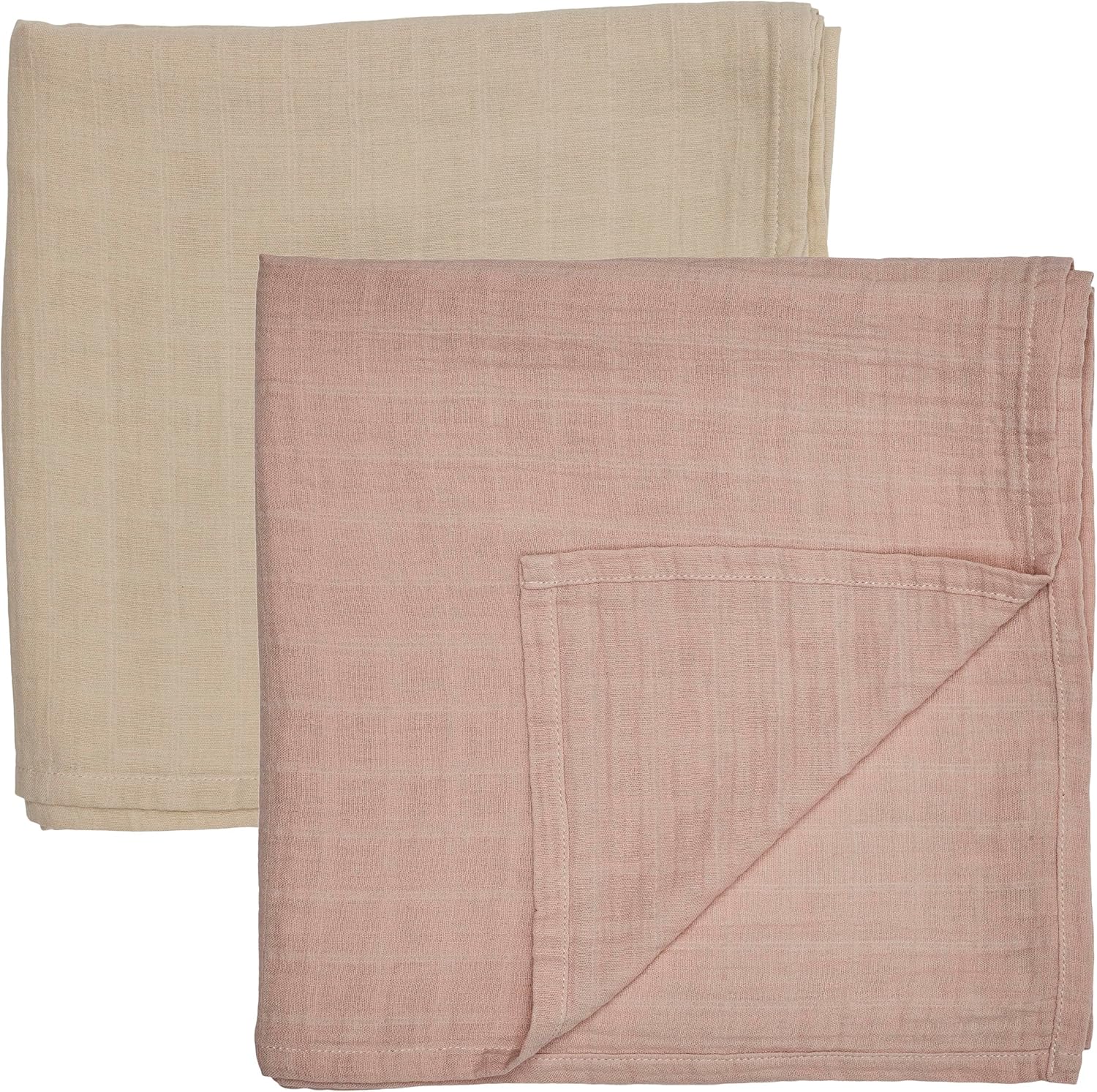 Huxie Swaddle - 100 Organic Cotton - 2-Pack FogBlush